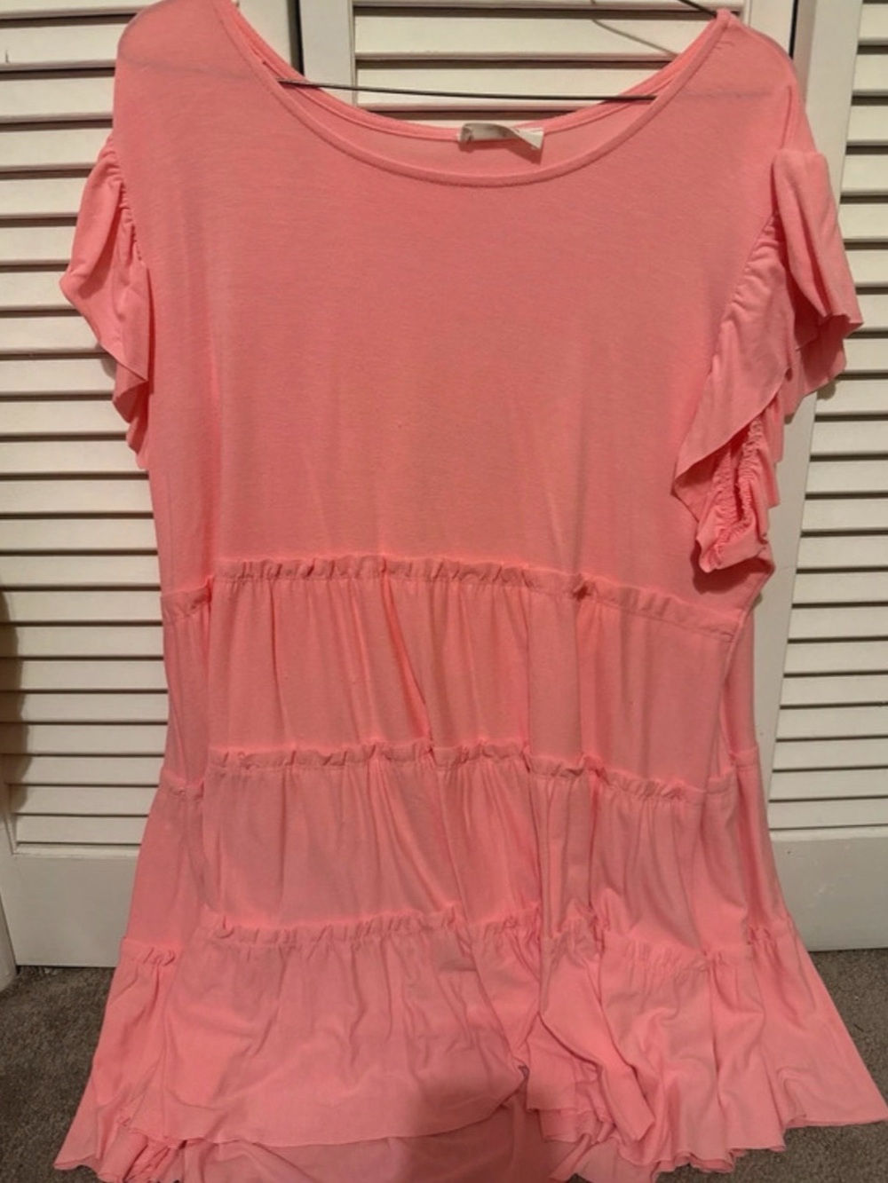 Pink Ruffle Mini Dress Like New